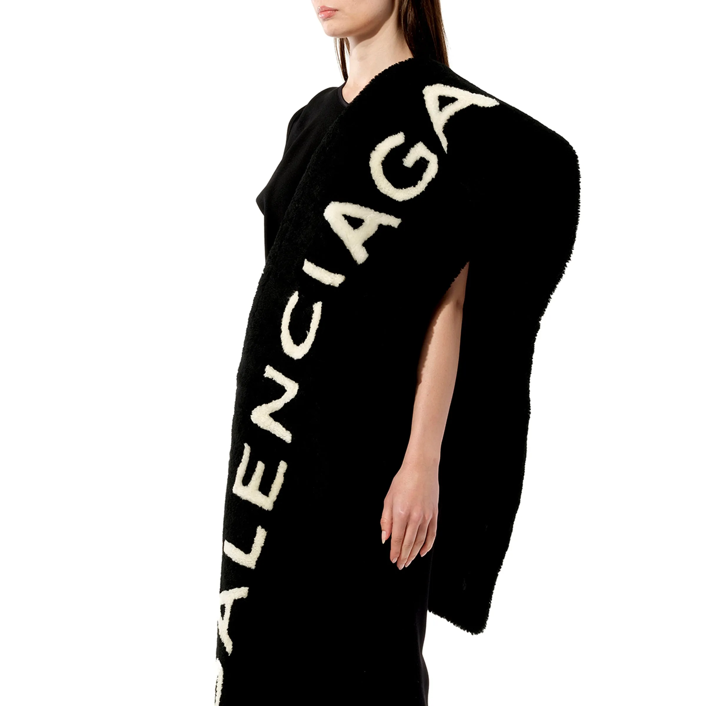 Shearling Scarf in Black sold by MARAIS product image thumbnail 5