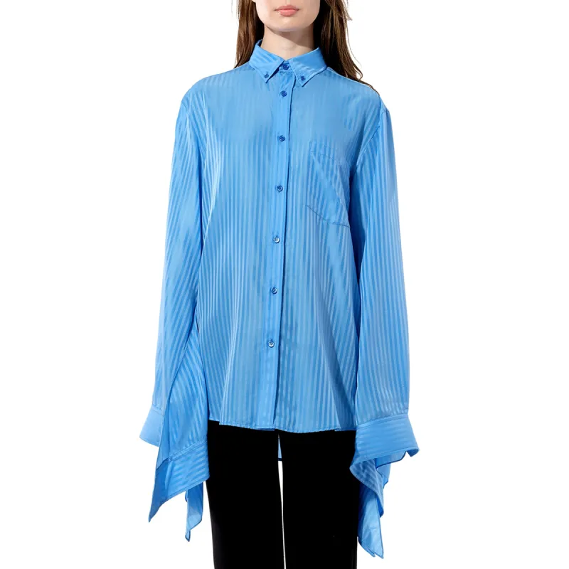 Knot Cuff Shirt in Blue sold by MARAIS