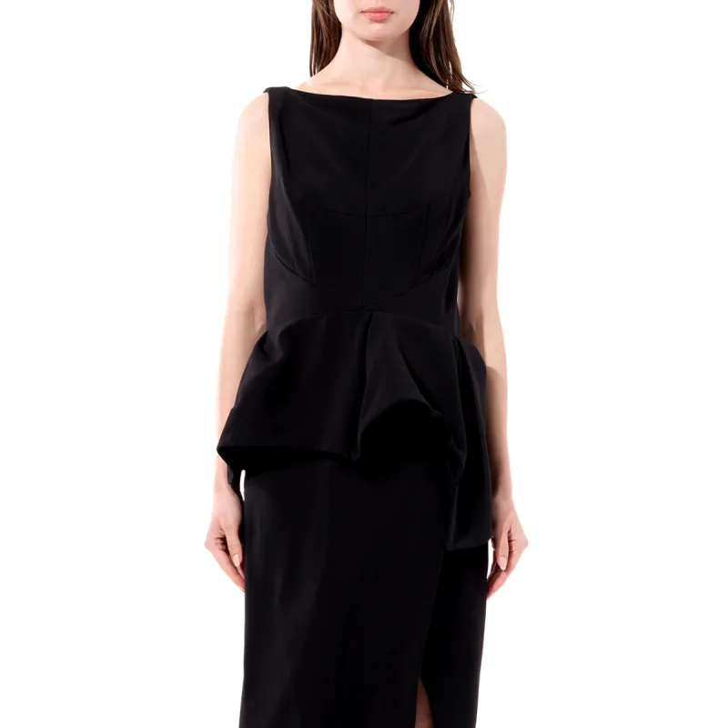 Crepe Dress in Black made by Balenciaga