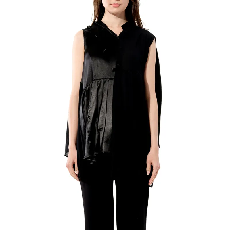 Georgette Top in Black sold by MARAIS