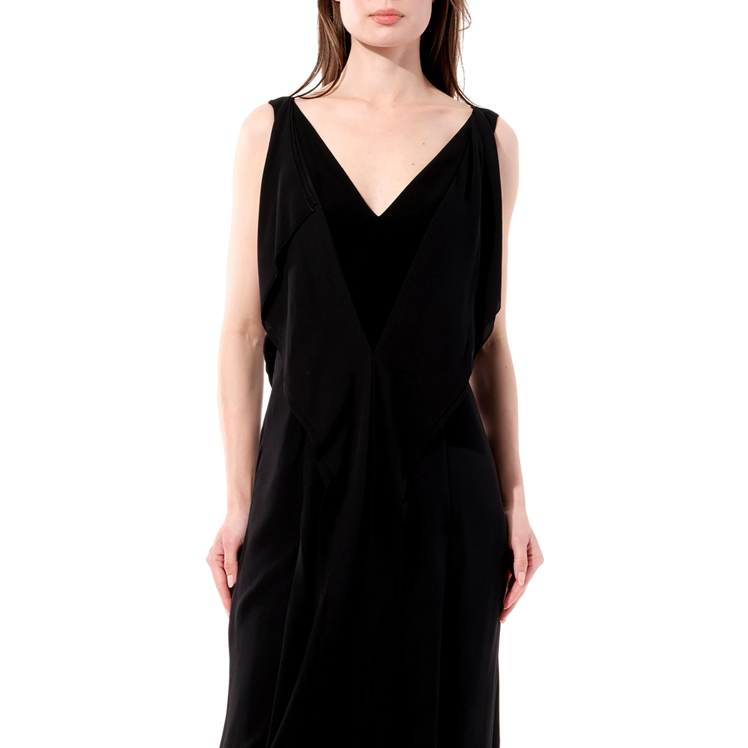 Crepe Dress in Black sold by MARAIS