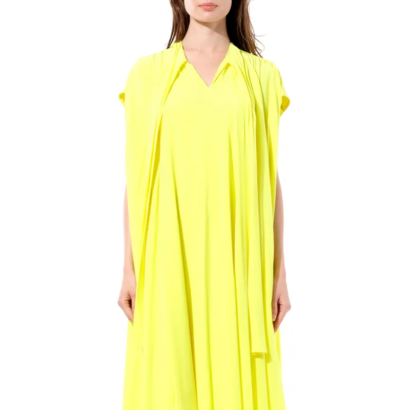 Crepe Dress in Yellow sold by MARAIS