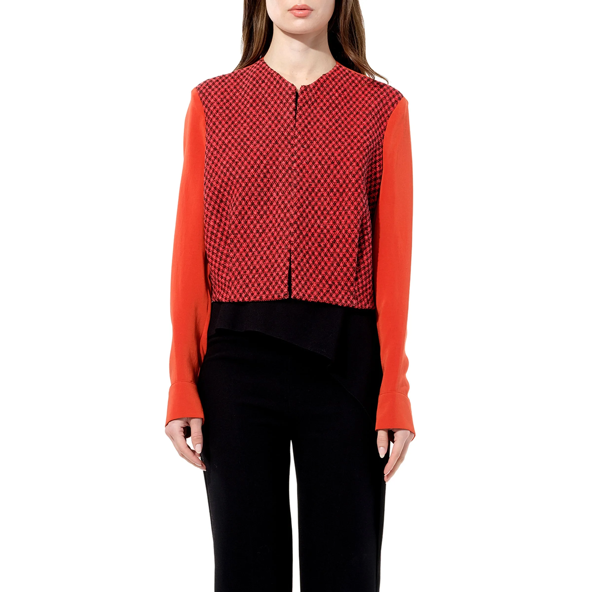 Tweed Jacket in Red/Black sold by MARAIS