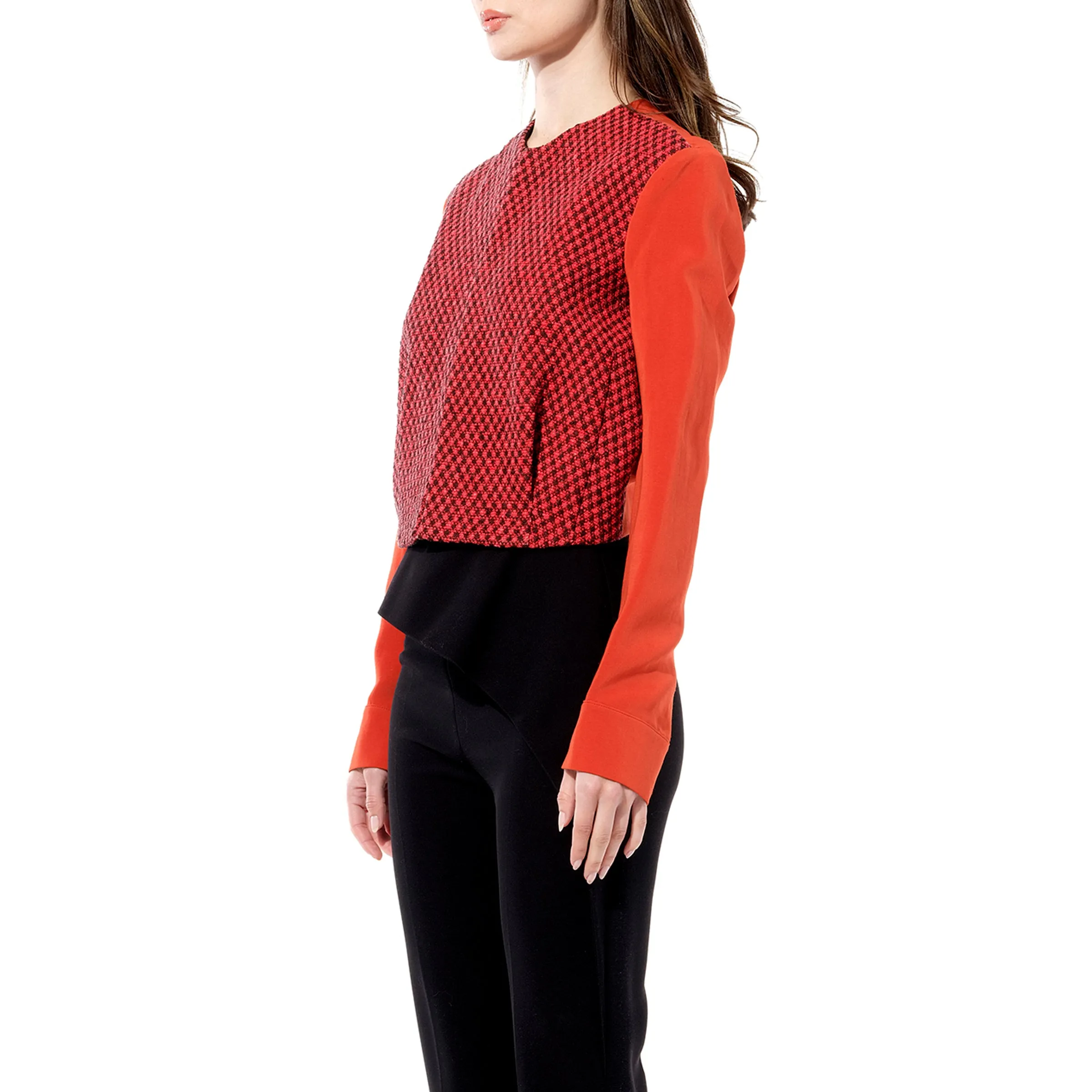 Tweed Jacket in Red/Black sold by MARAIS product image thumbnail 5