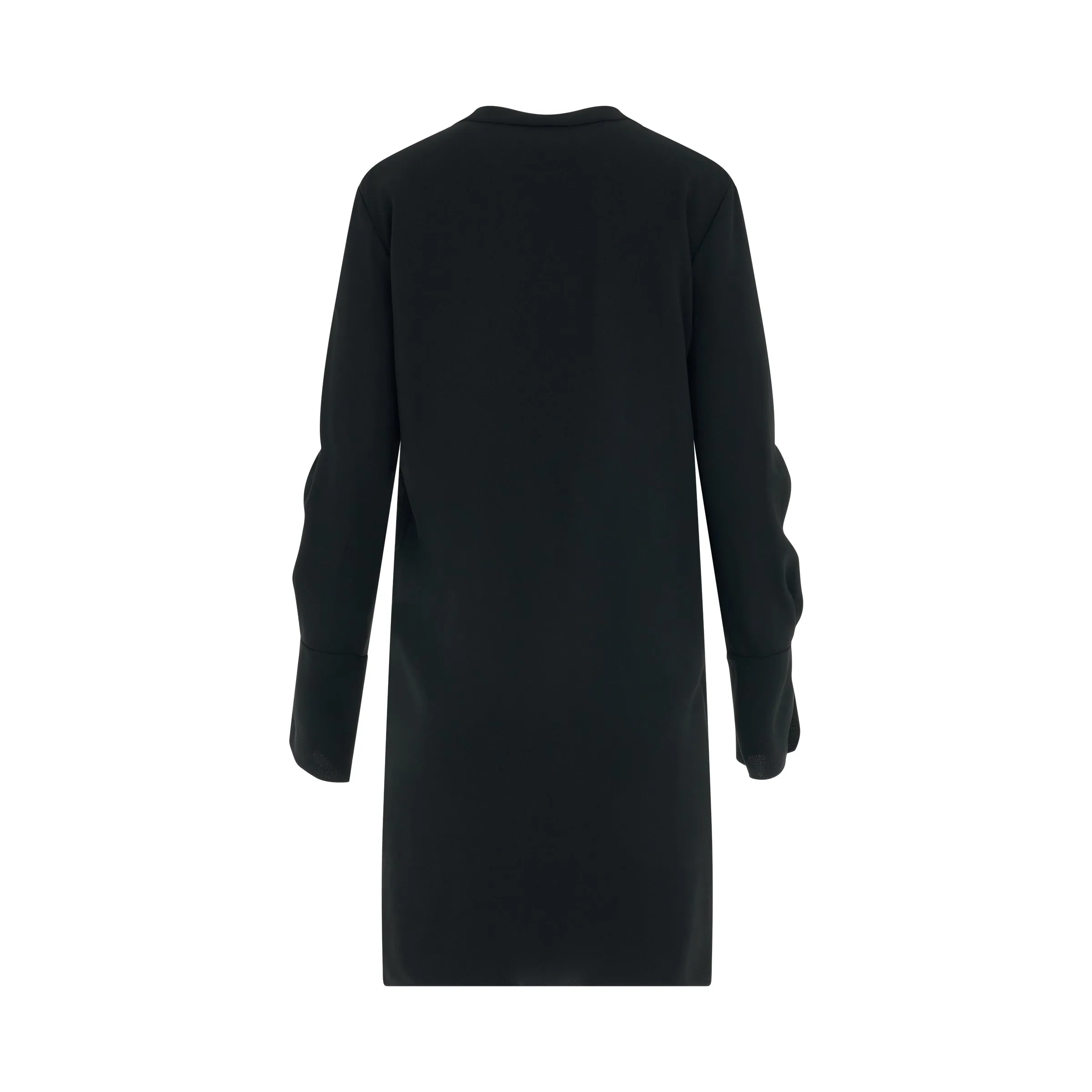 Neck Tie Shift Black Dress in Black sold by MARAIS product image thumbnail 4
