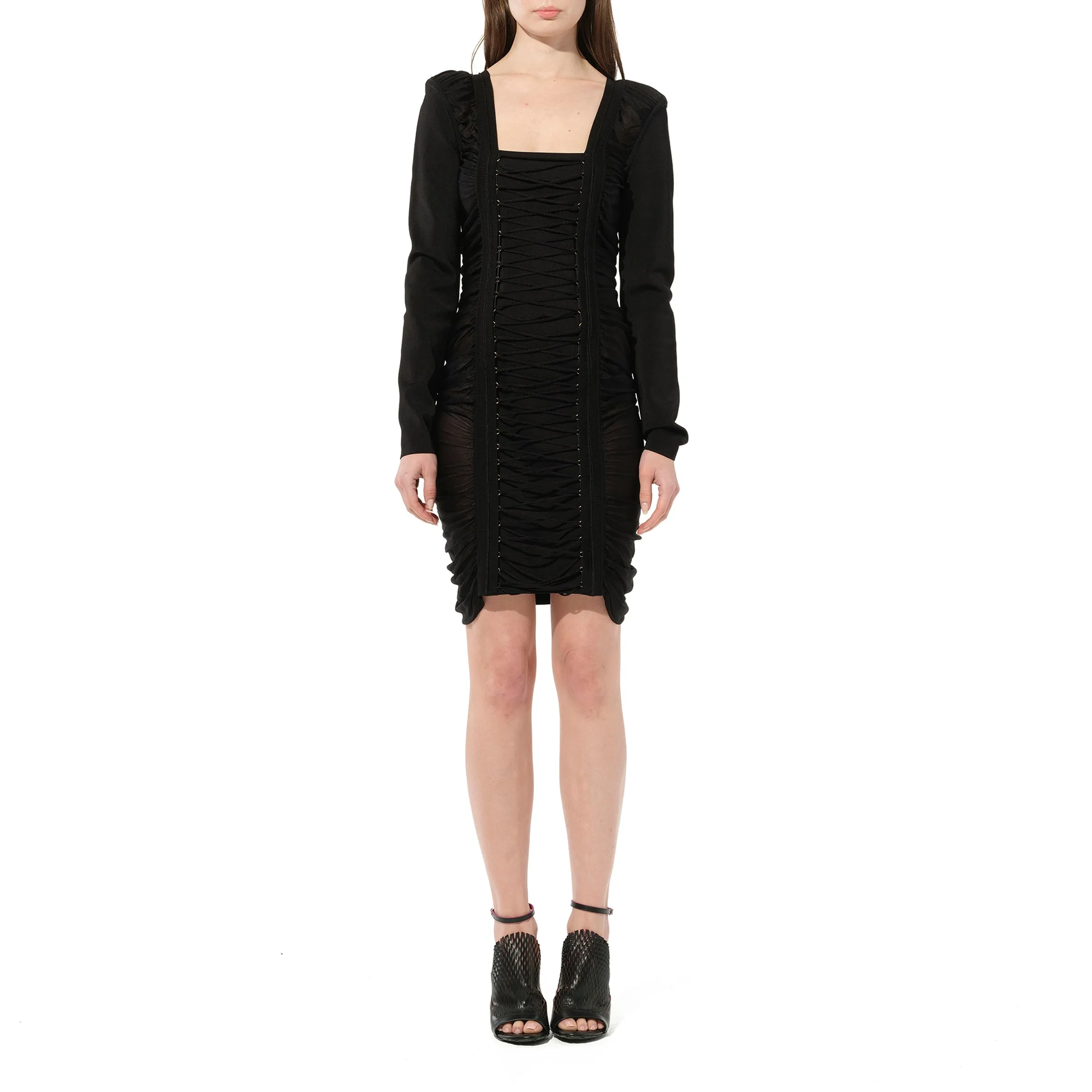 Maille Knit Const Dress in Black sold by MARAIS product image thumbnail 3