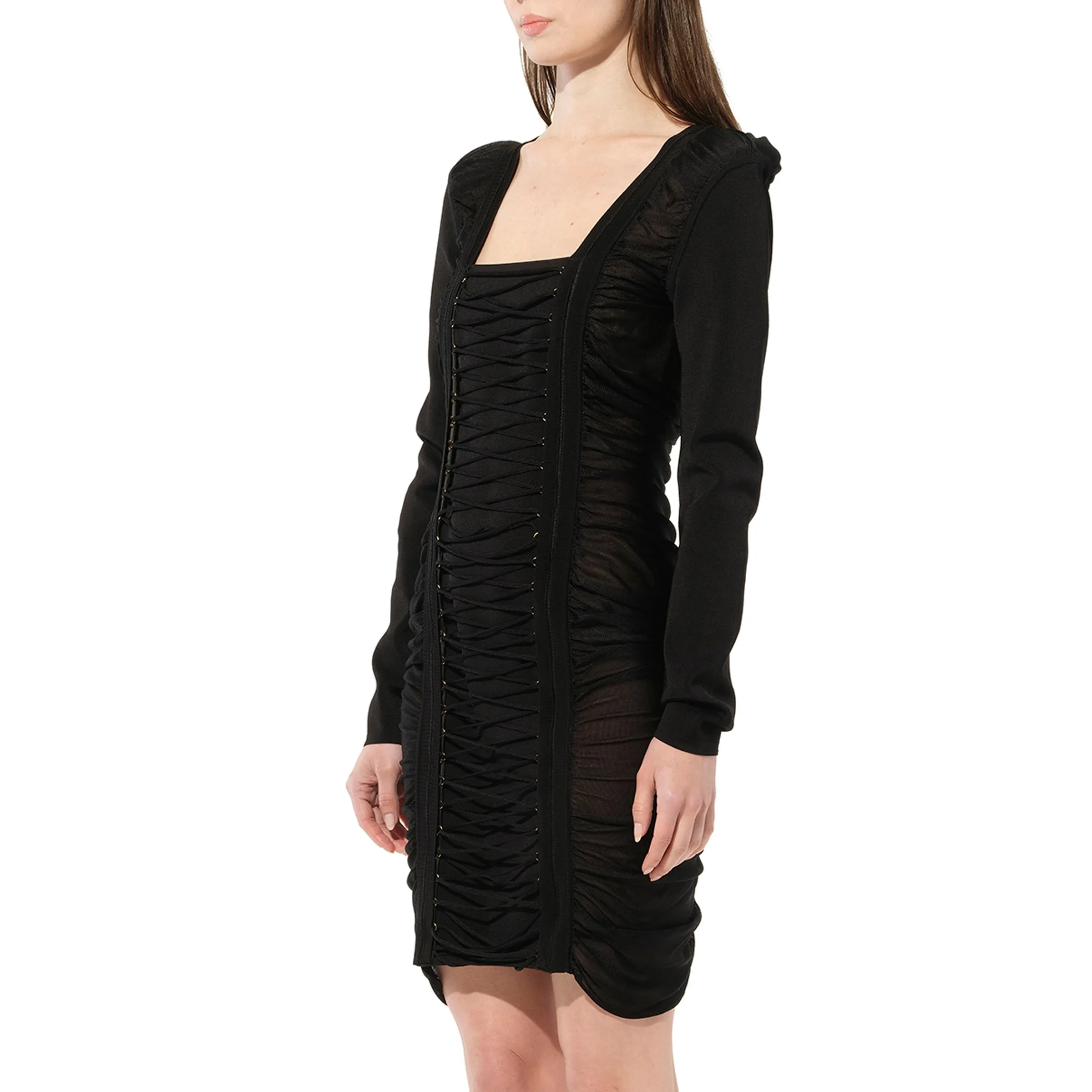 Maille Knit Const Dress in Black sold by MARAIS product image thumbnail 4
