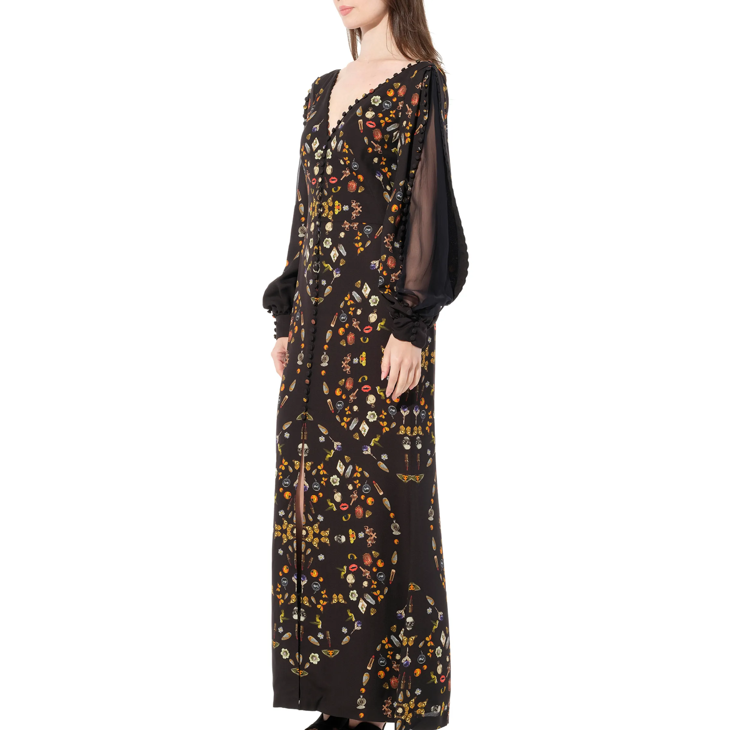 IV Long Sleeve Silk Dress sold by MARAIS product image thumbnail 5