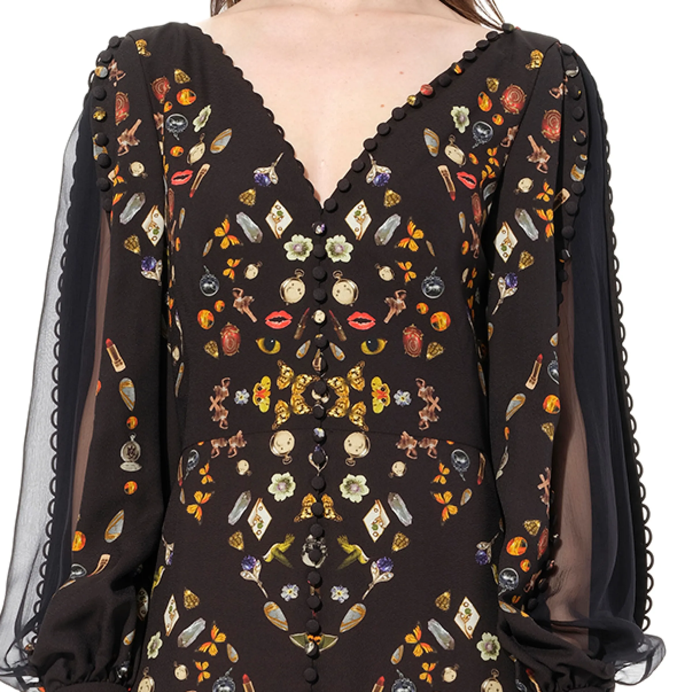 IV Long Sleeve Silk Dress sold by MARAIS product image thumbnail 2