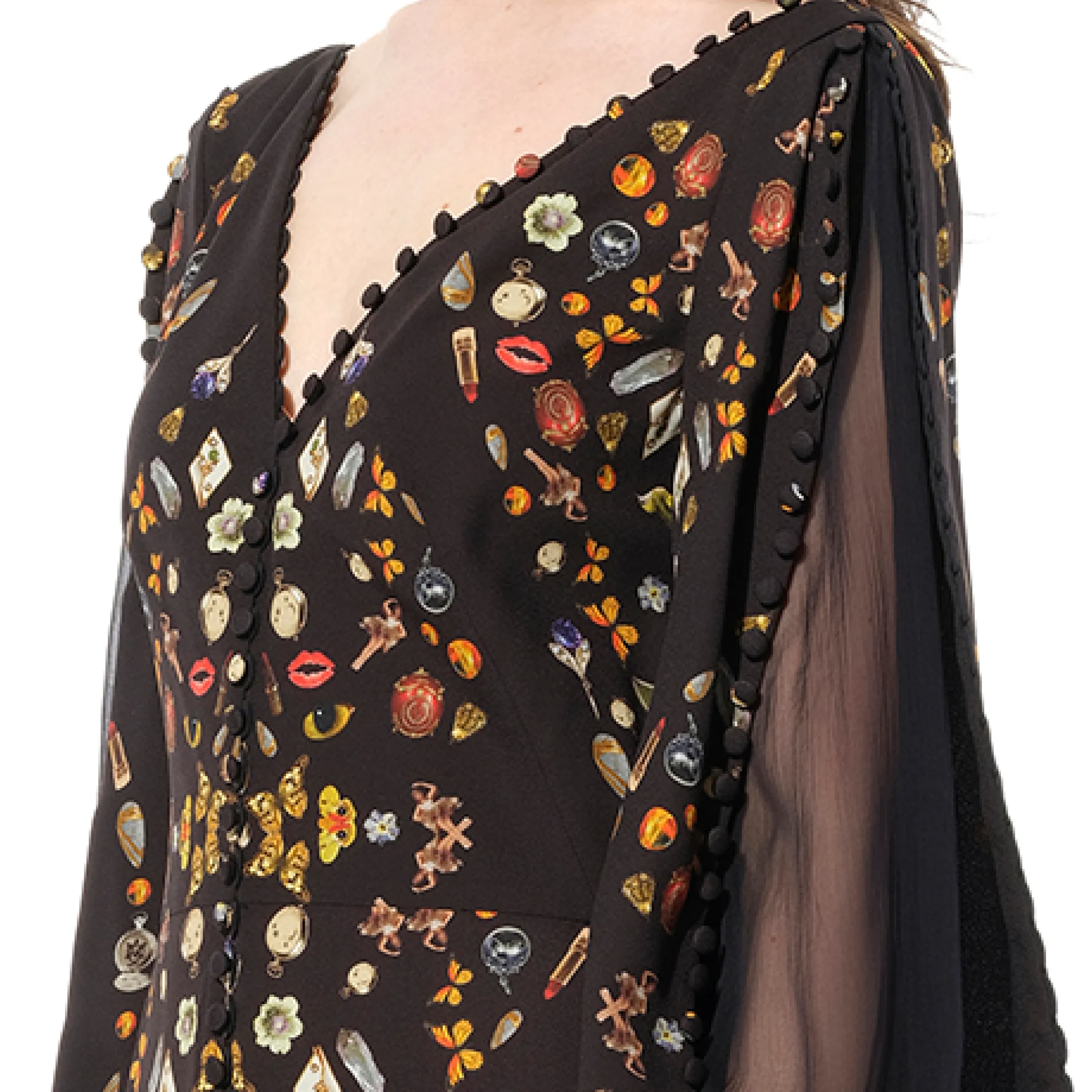 IV Long Sleeve Silk Dress sold by MARAIS product image thumbnail 3
