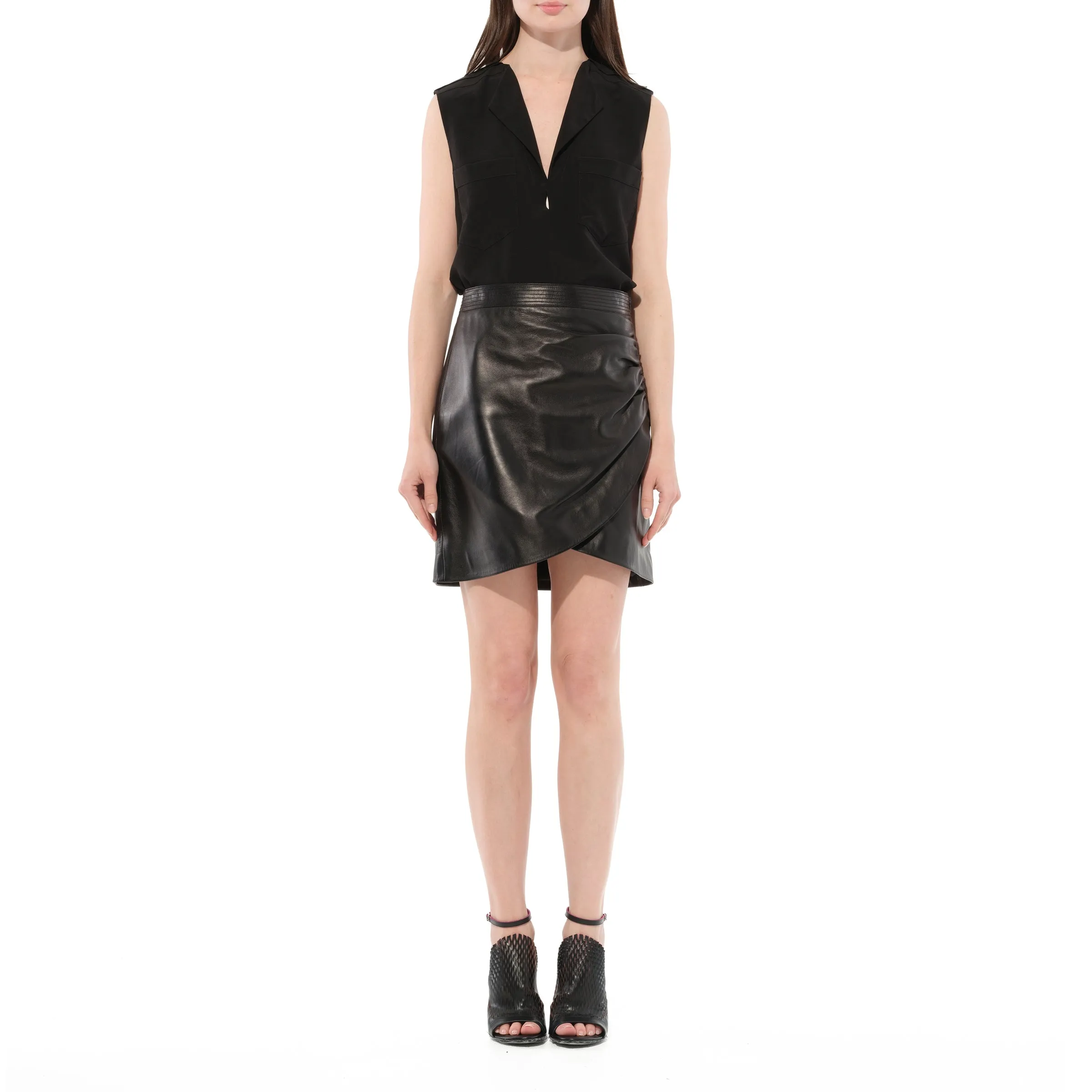 Wrap Skirt in Black sold by MARAIS product image thumbnail 4