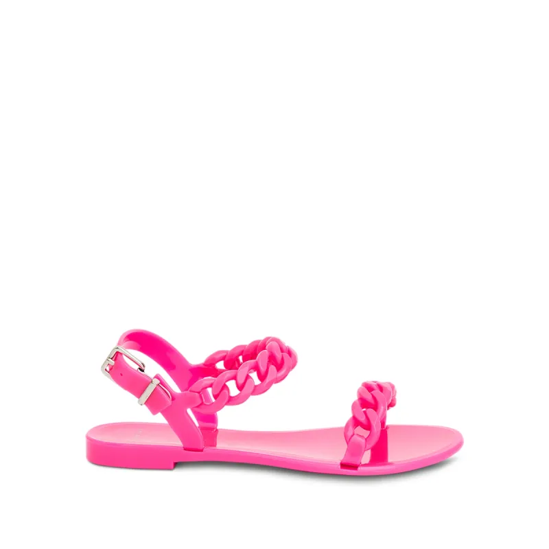 Jelly Flat Sandal in Fushia made by Givenchy