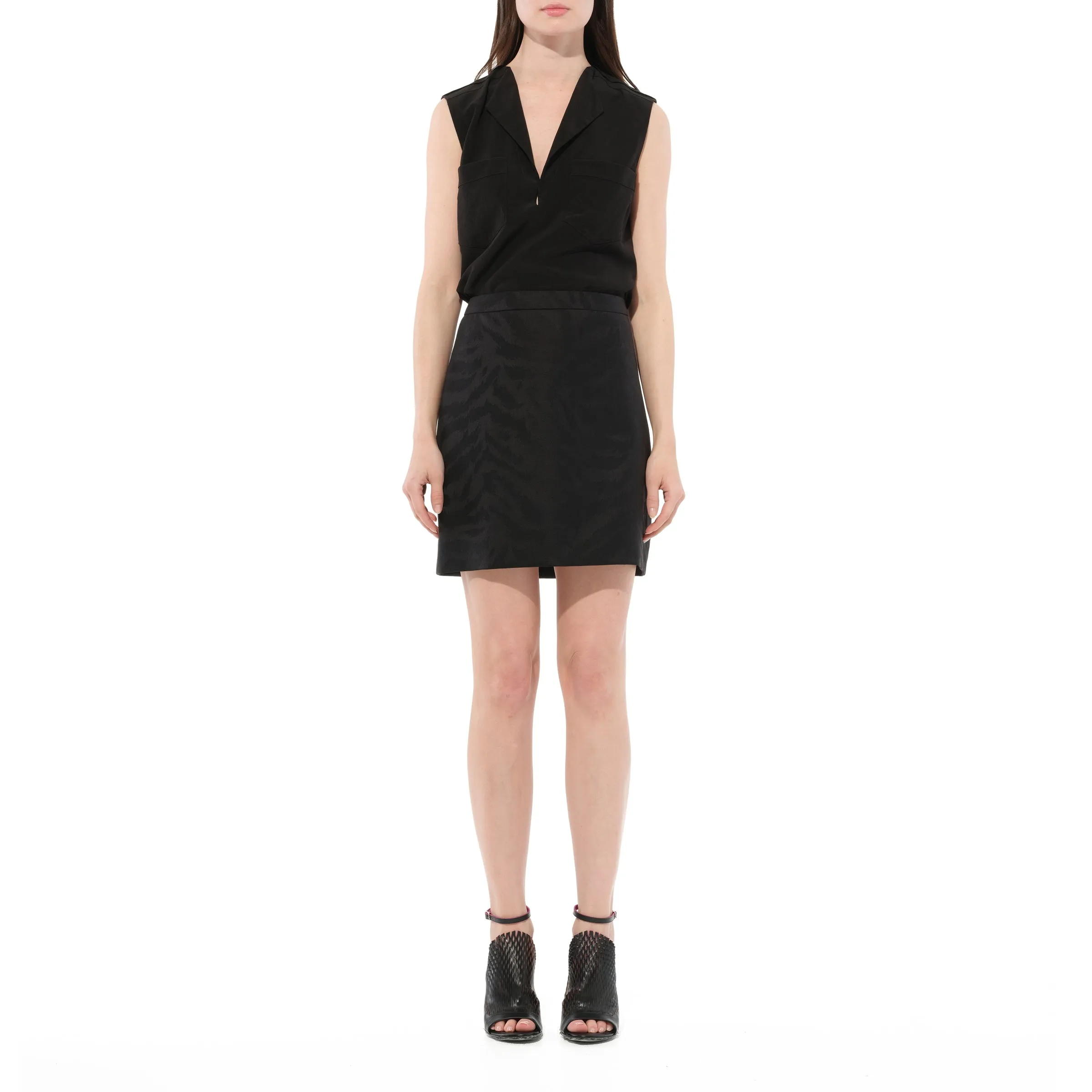 Mini A-Line Skirt in Black sold by MARAIS product image thumbnail 4