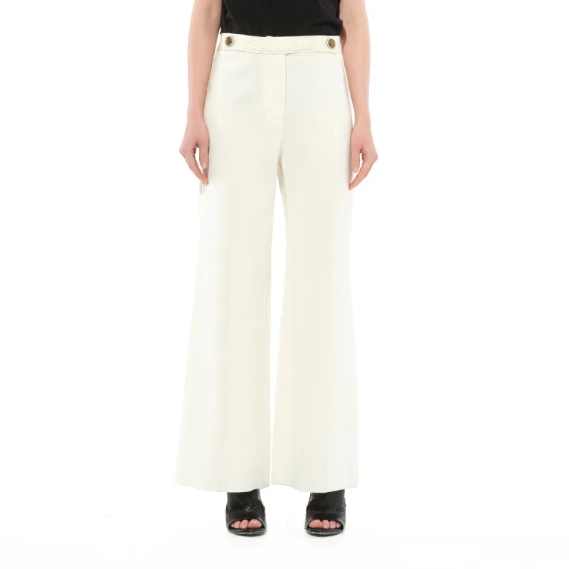 Cable Belt Pants in White sold by MARAIS