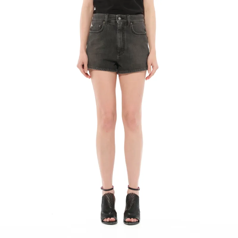 Mini Denim Shorts in Black sold by MARAIS