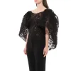 Lace Puffy Cape Corset in Black sold by MARAIS