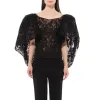 Lace Puffy Cape Corset in Black sold by MARAIS