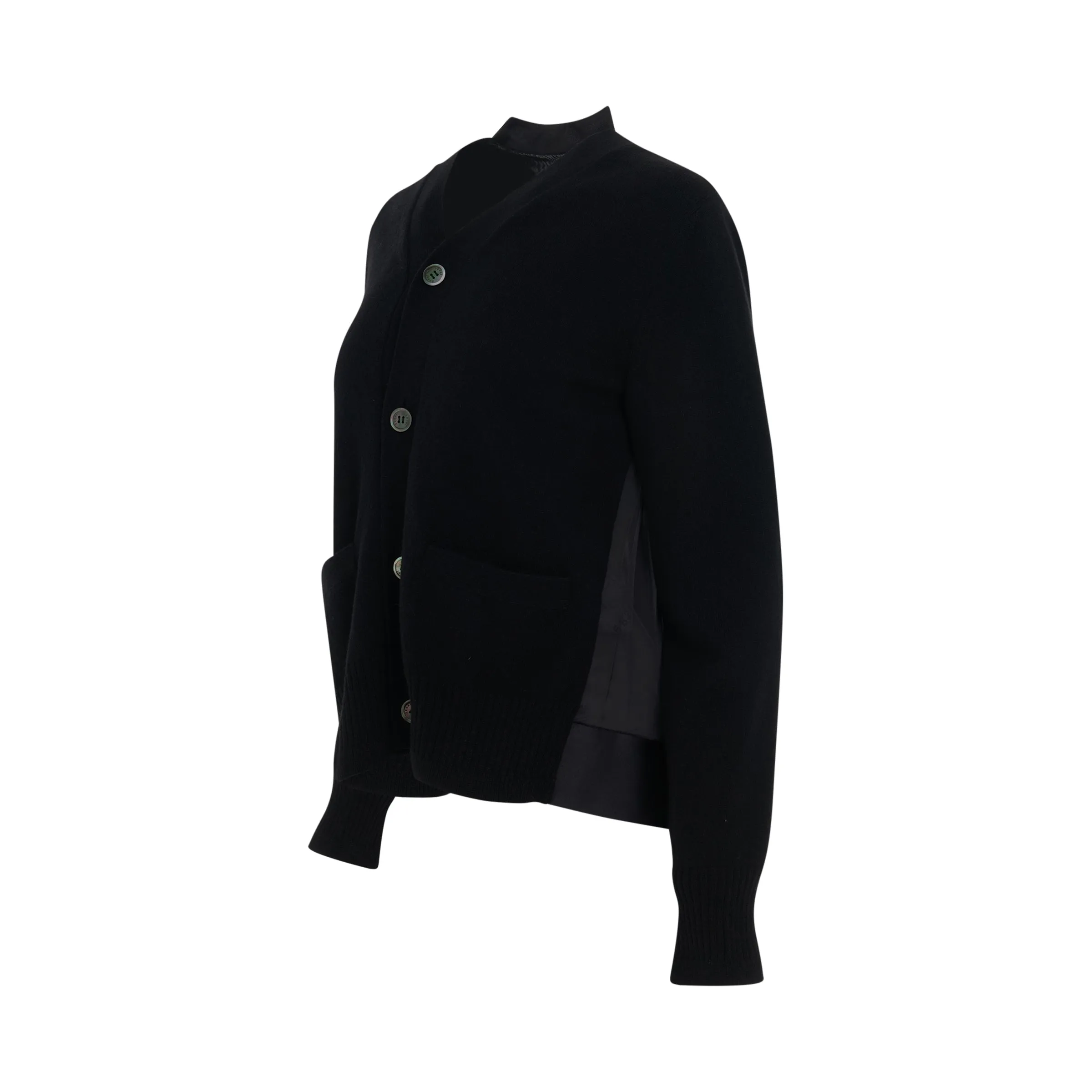 Wool Knit Cardigan in Black sold by MARAIS product image thumbnail 2