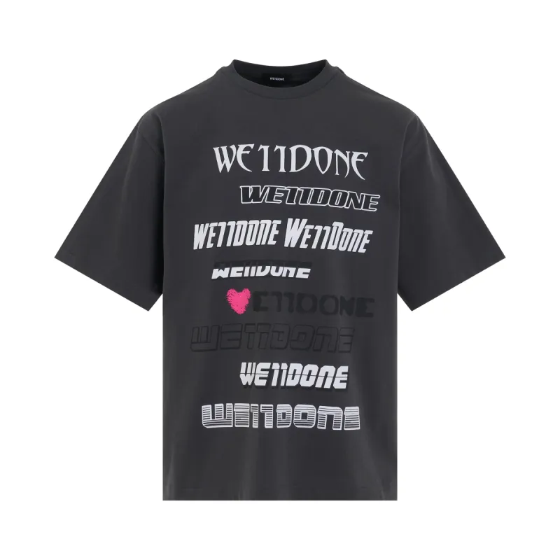 Love Logo T-Shirt in Charcoal sold by MARAIS