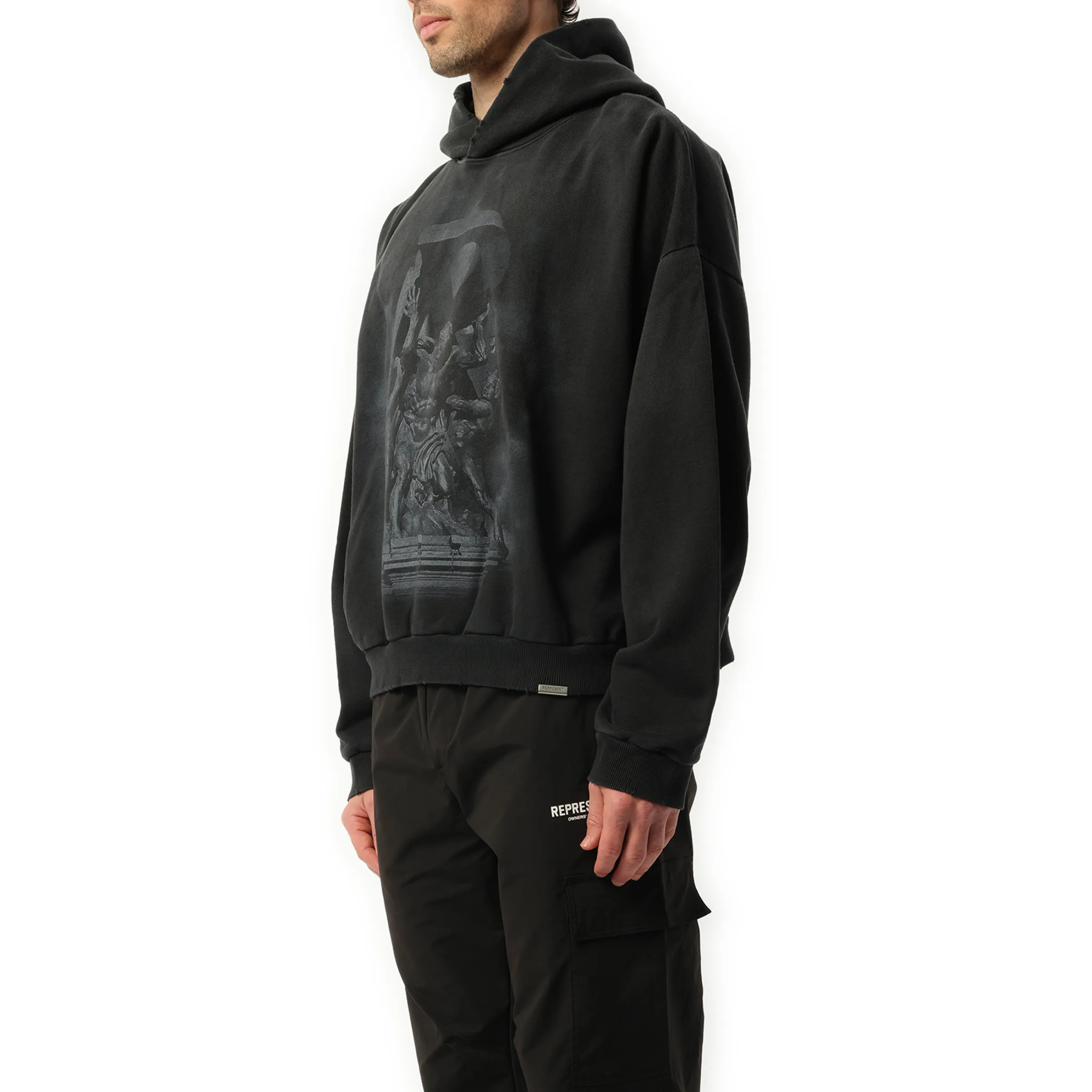 Atlas Hoodie in Stained Black sold by MARAIS product image thumbnail 5
