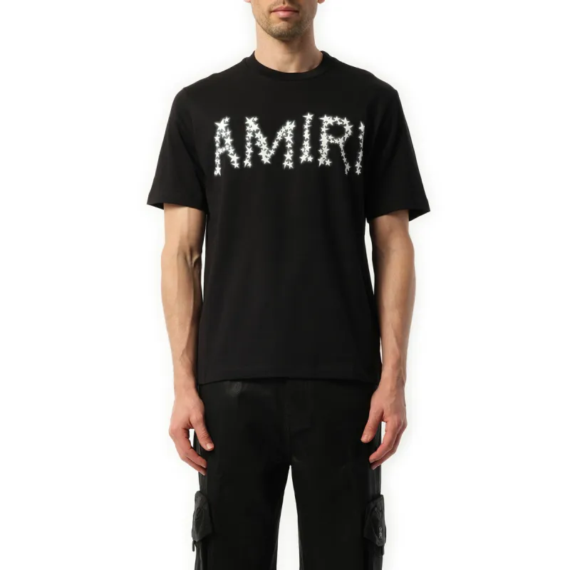 Amiri Stars Logo T-Shirt in Black sold by MARAIS