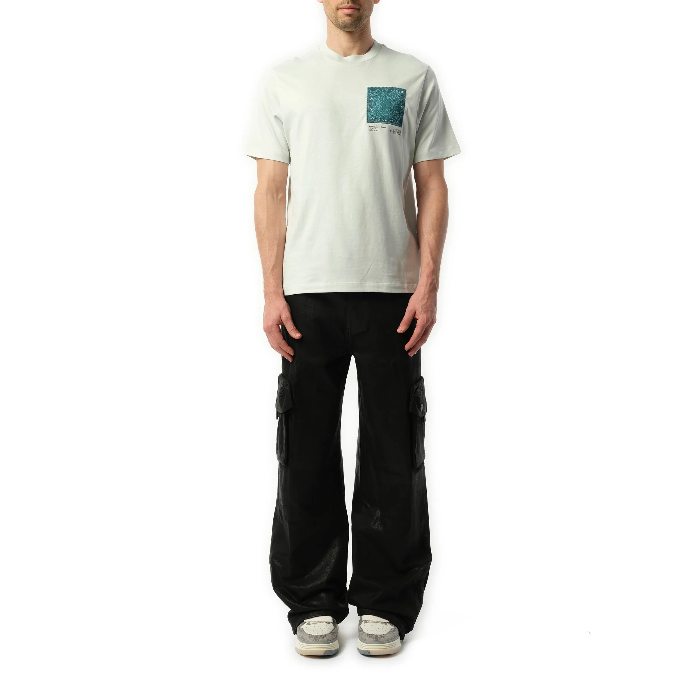 MA Bandana Silk Applique T-Shirt in Ice sold by MARAIS product image thumbnail 4