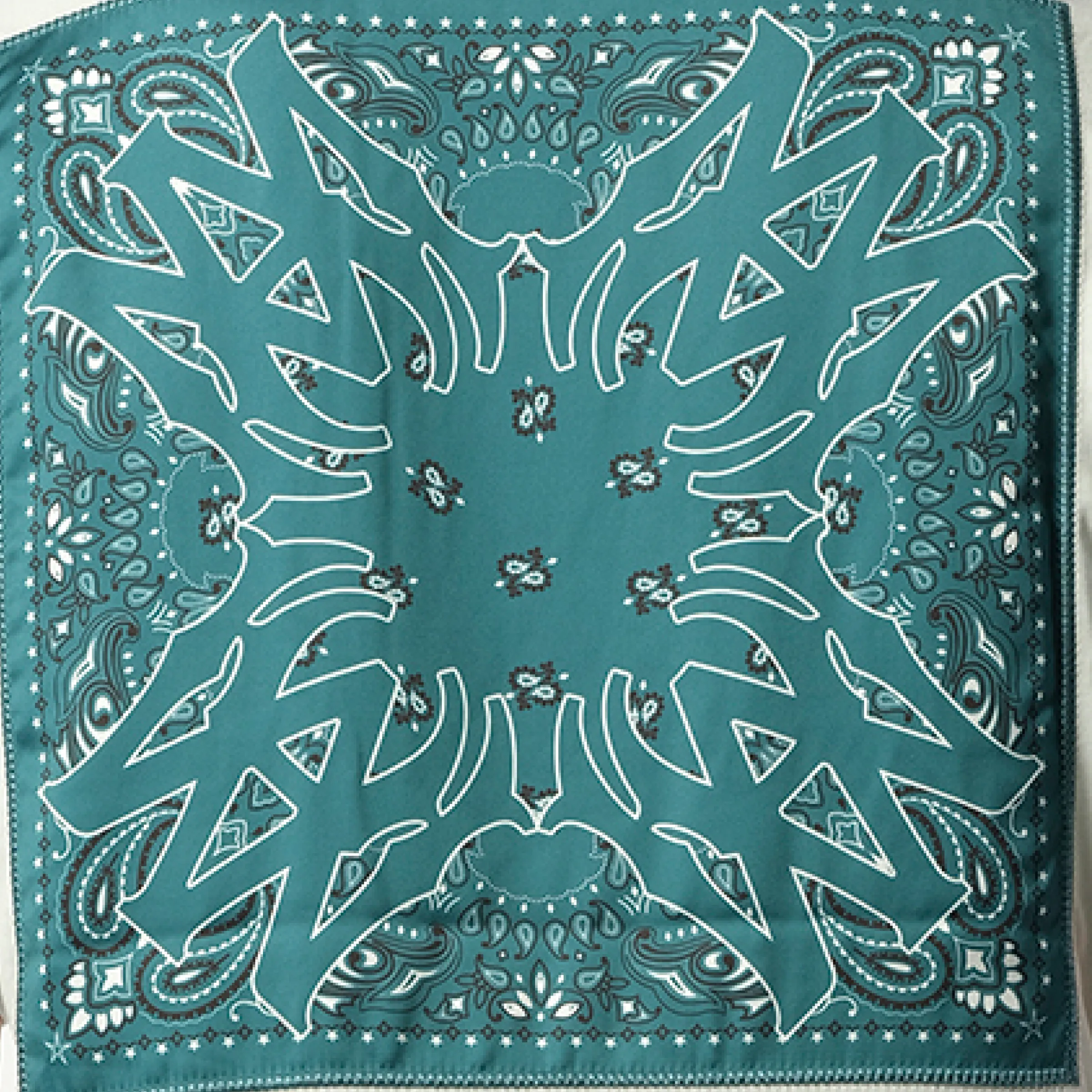 MA Bandana Silk Applique T-Shirt in Ice sold by MARAIS product image thumbnail 3