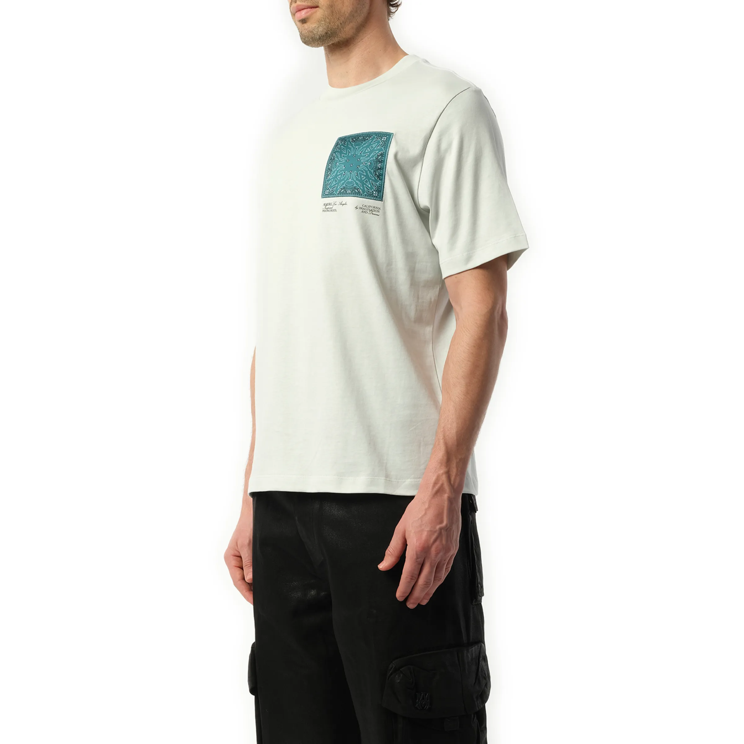 MA Bandana Silk Applique T-Shirt in Ice sold by MARAIS product image thumbnail 5