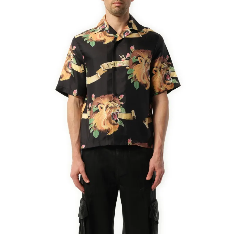 Lion Bowling Shirt in Black sold by MARAIS