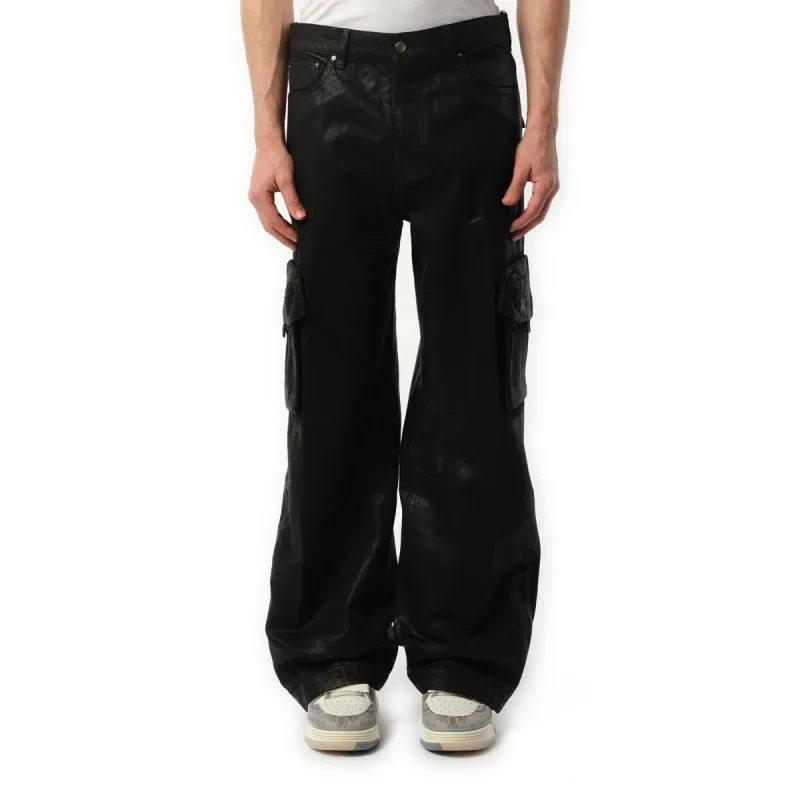 Wax M65 Baggy Cargo Pants in Black OD sold by MARAIS