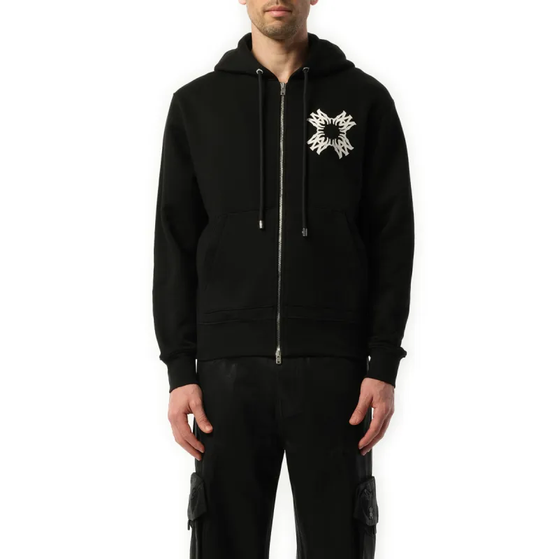 トップス AMIRI 25SS MA QUAD CRYSTAL ZIP HOODIE MA QUAD CRYSTAL ZIP HOODIE - Black | AMIRI