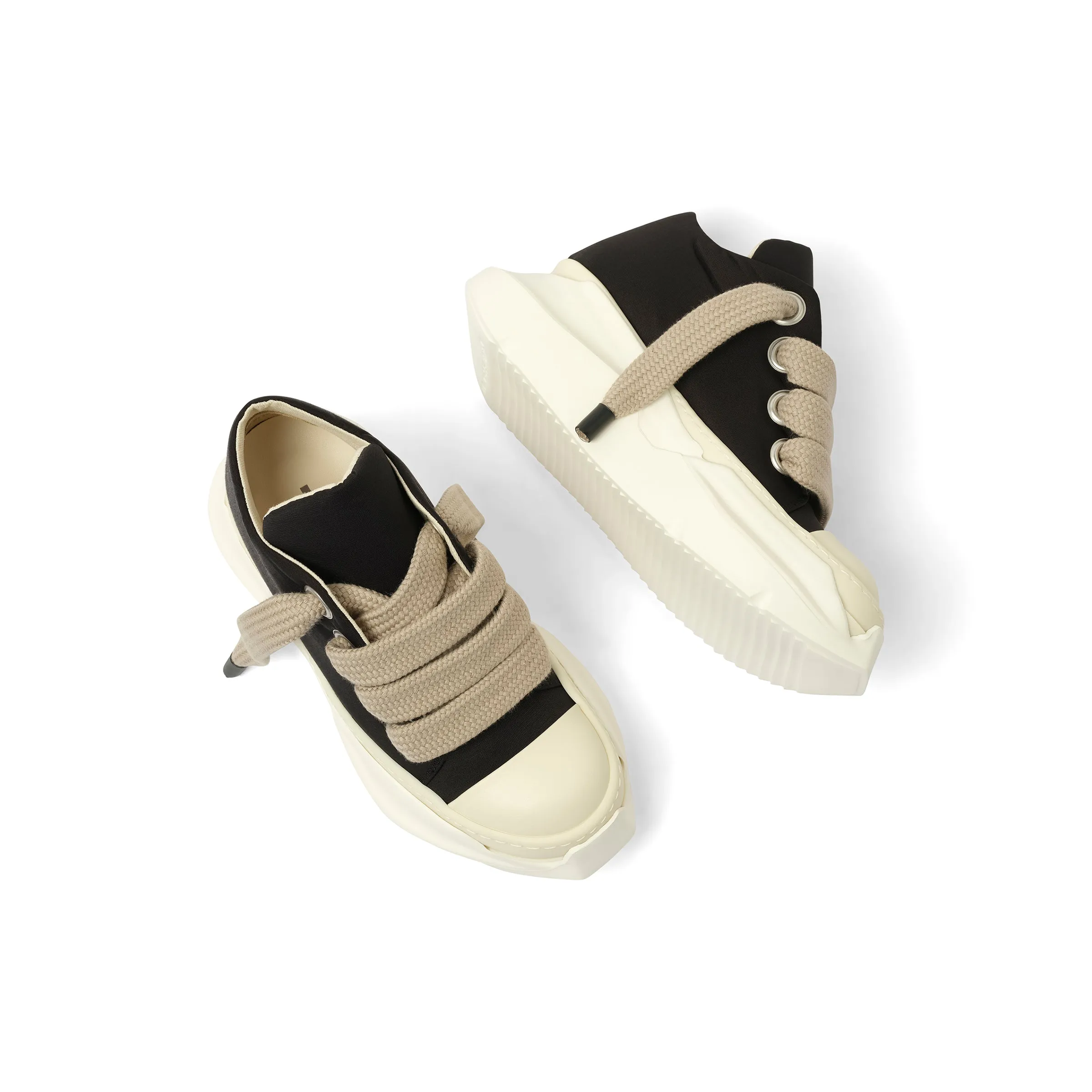 Jumbo Laced Abstract Low Sneaks in Black/Pearl sold by MARAIS product image thumbnail 4