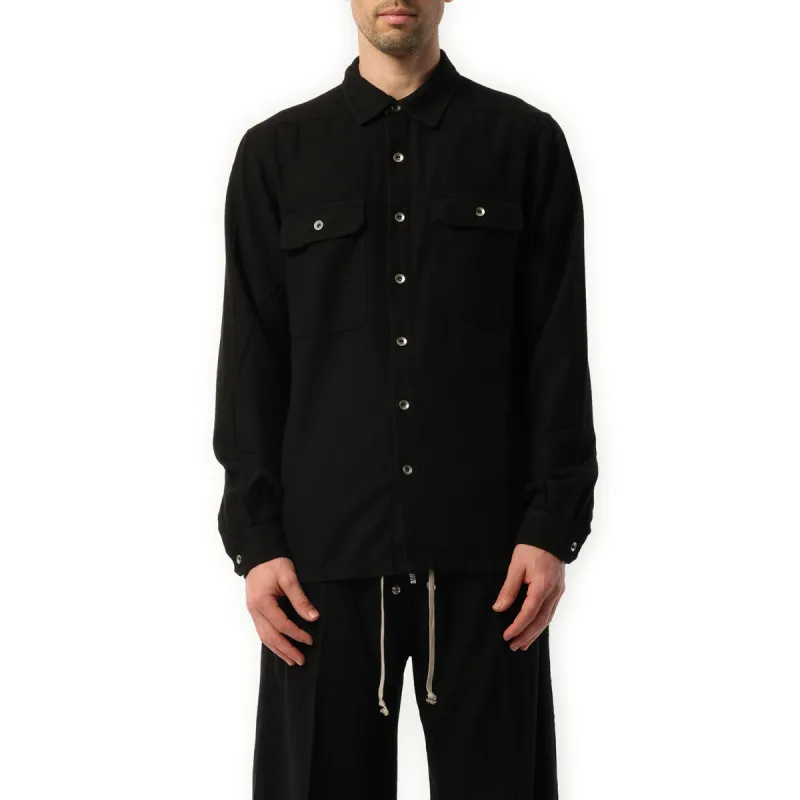 Flannel Outershirt in Black sold by MARAIS