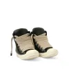 Jumbo Laced Padded High Sneaks in Black/Milk sold by MARAIS