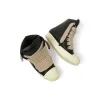 Jumbo Laced Padded High Sneaks in Black/Milk sold by MARAIS