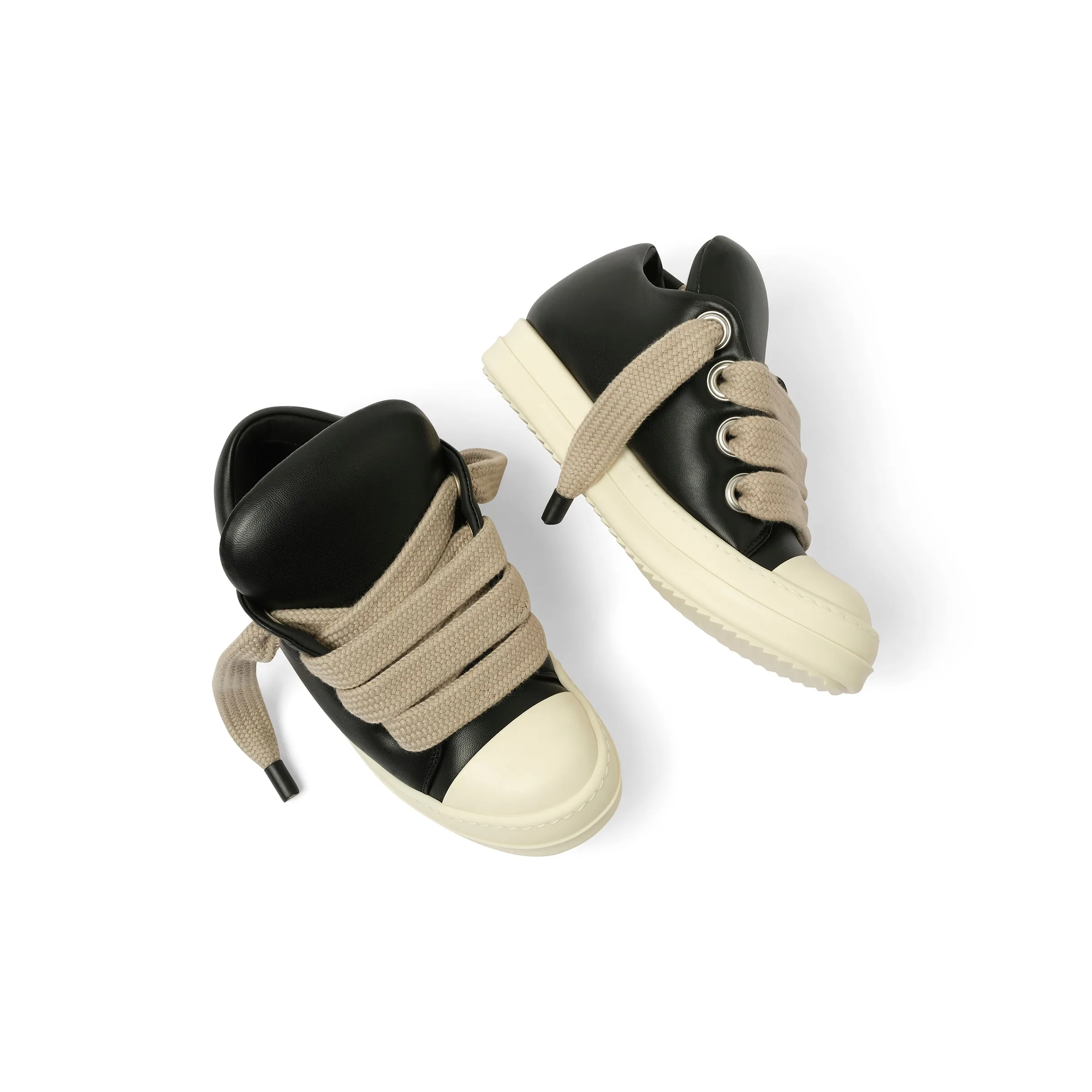 Jumbo Laced Padded Low Sneaks in Black/Milk sold by MARAIS product image thumbnail 4