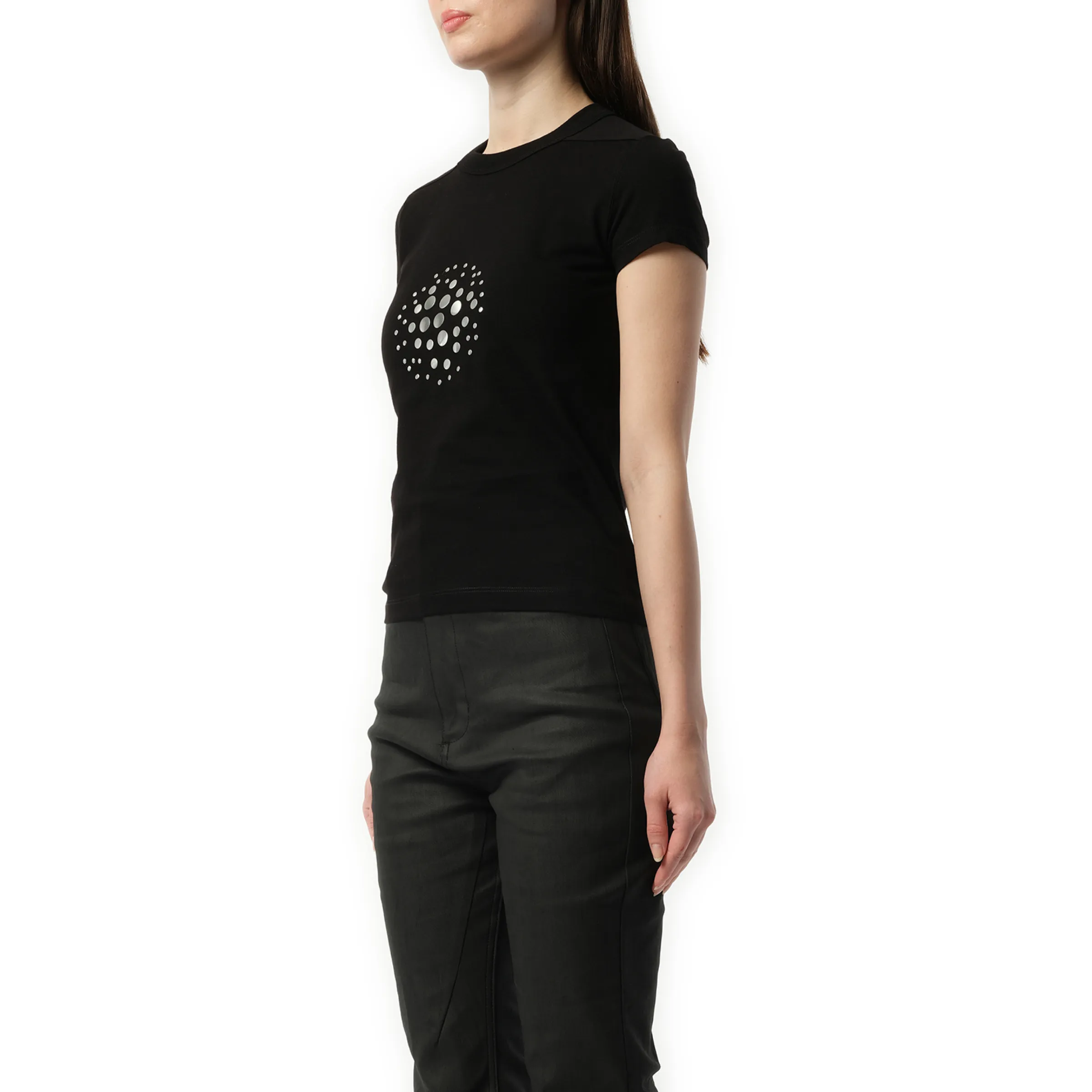 Cropped Orb Level T-Shirt in Black sold by MARAIS product image thumbnail 5