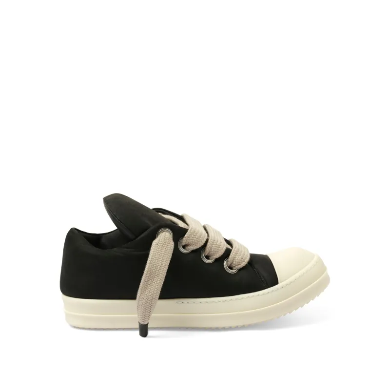 Jumbo Laced Padded Low Sneaks in Black/Milk sold by MARAIS