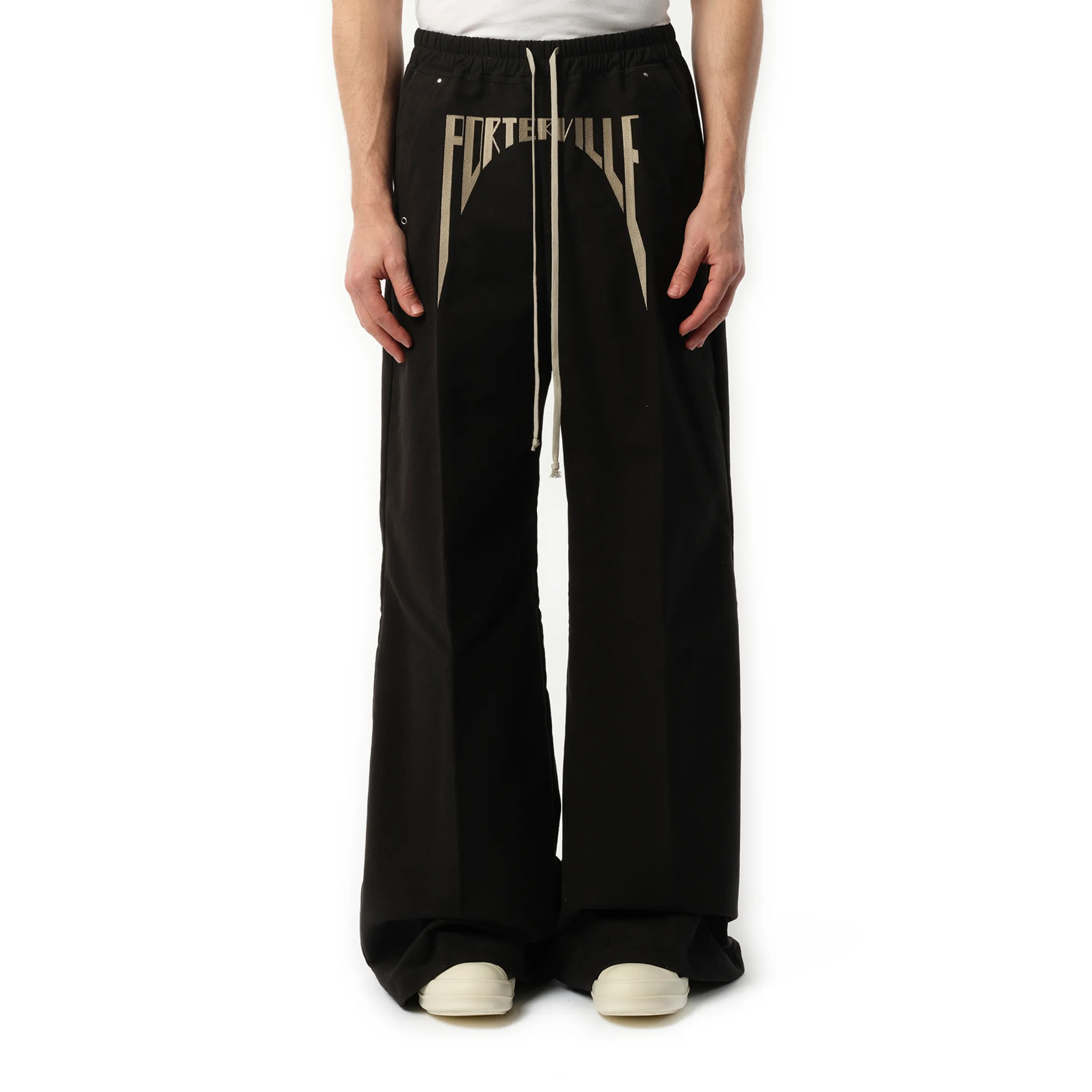 Porterville Wide Bela Pants in Black/Pearl sold by MARAIS