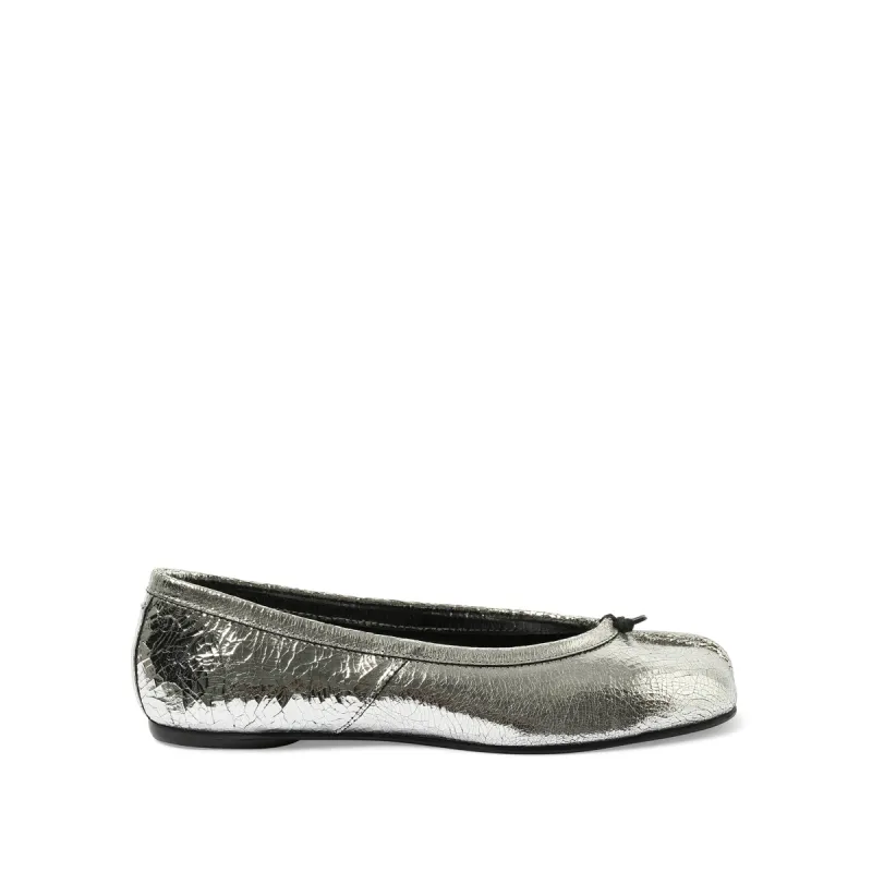 Tabi New Ballerina in Silver sold by MARAIS
