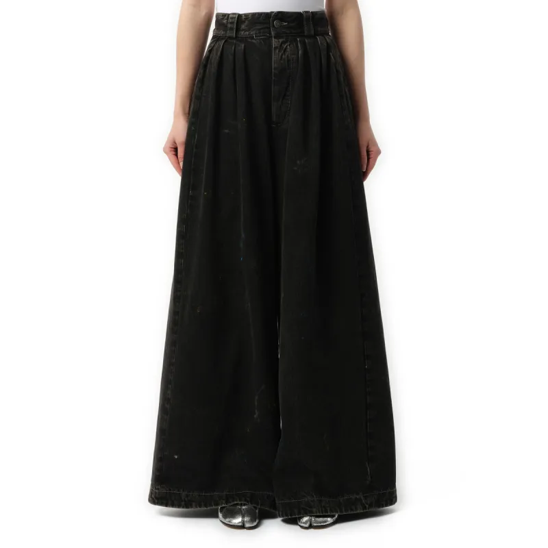 Baggy Paint Splatter Jeans in Black sold by MARAIS