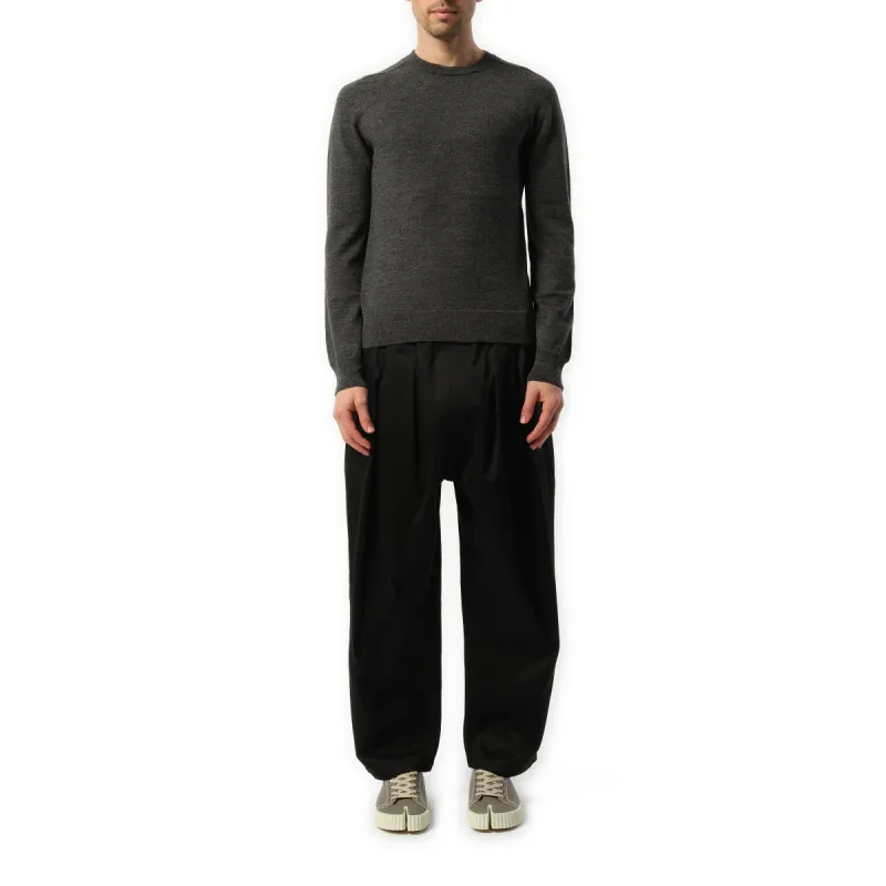 Elbow Patch Knit Sweater in Charcoal sold by MARAIS