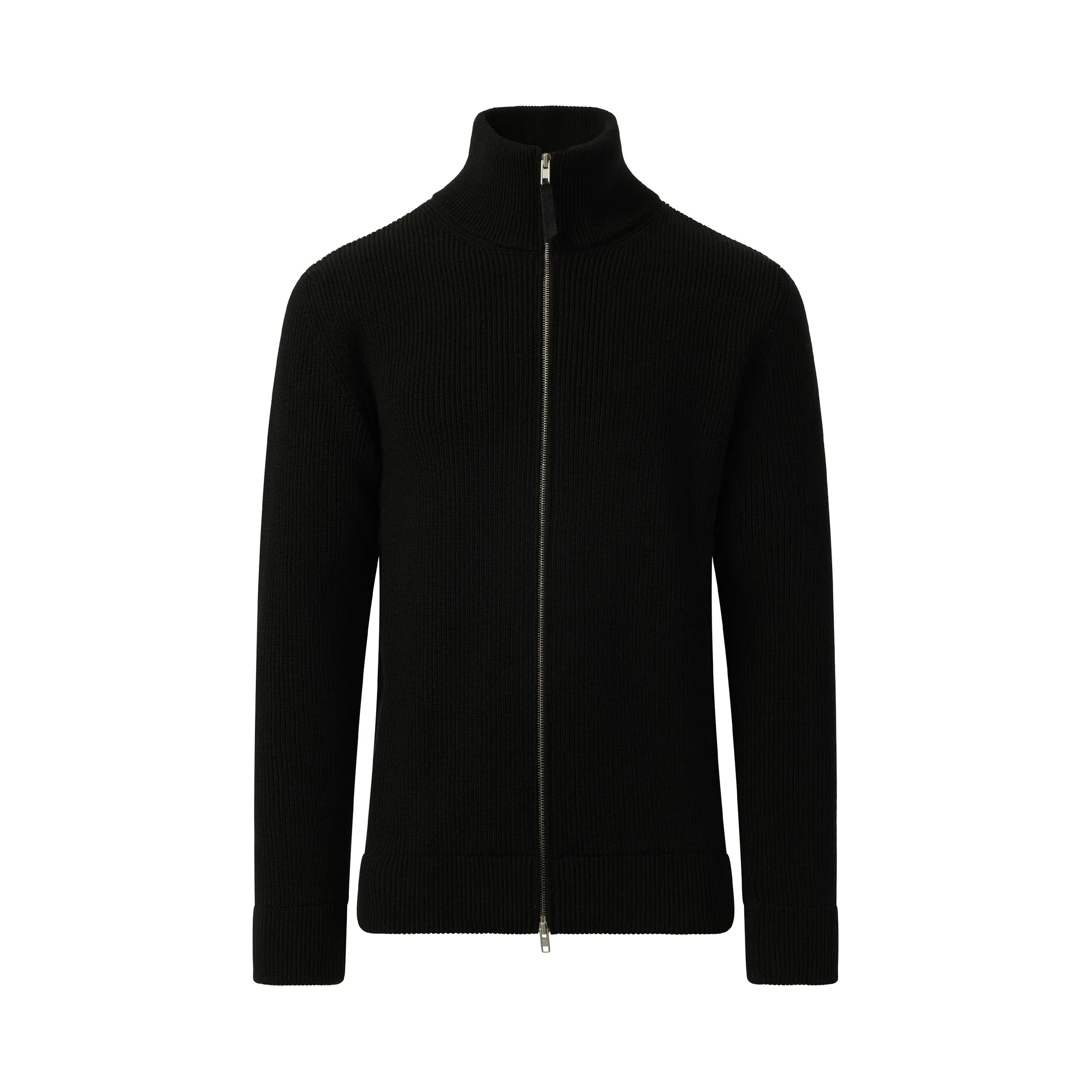 English Rib Zip Cardigan in Black sold by MARAIS product image thumbnail 2