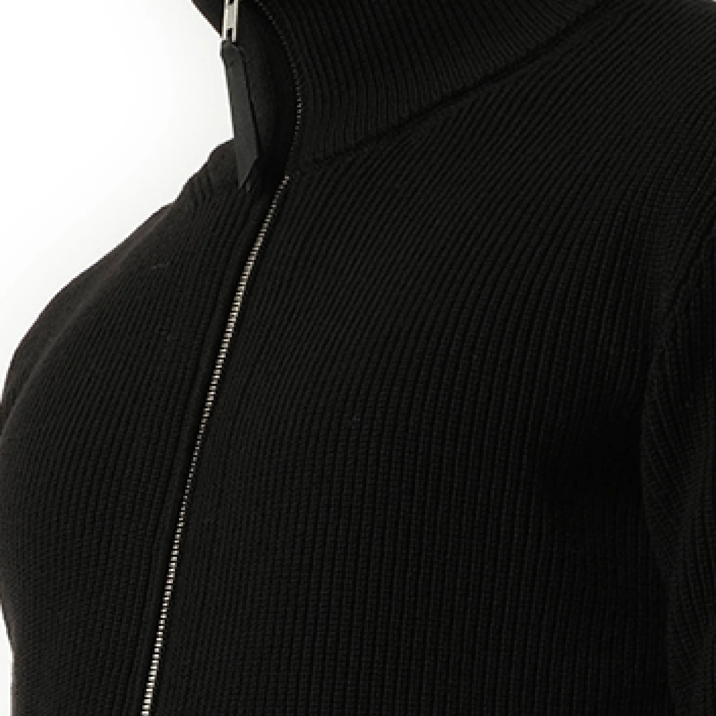 English Rib Zip Cardigan in Black sold by MARAIS product image thumbnail 3