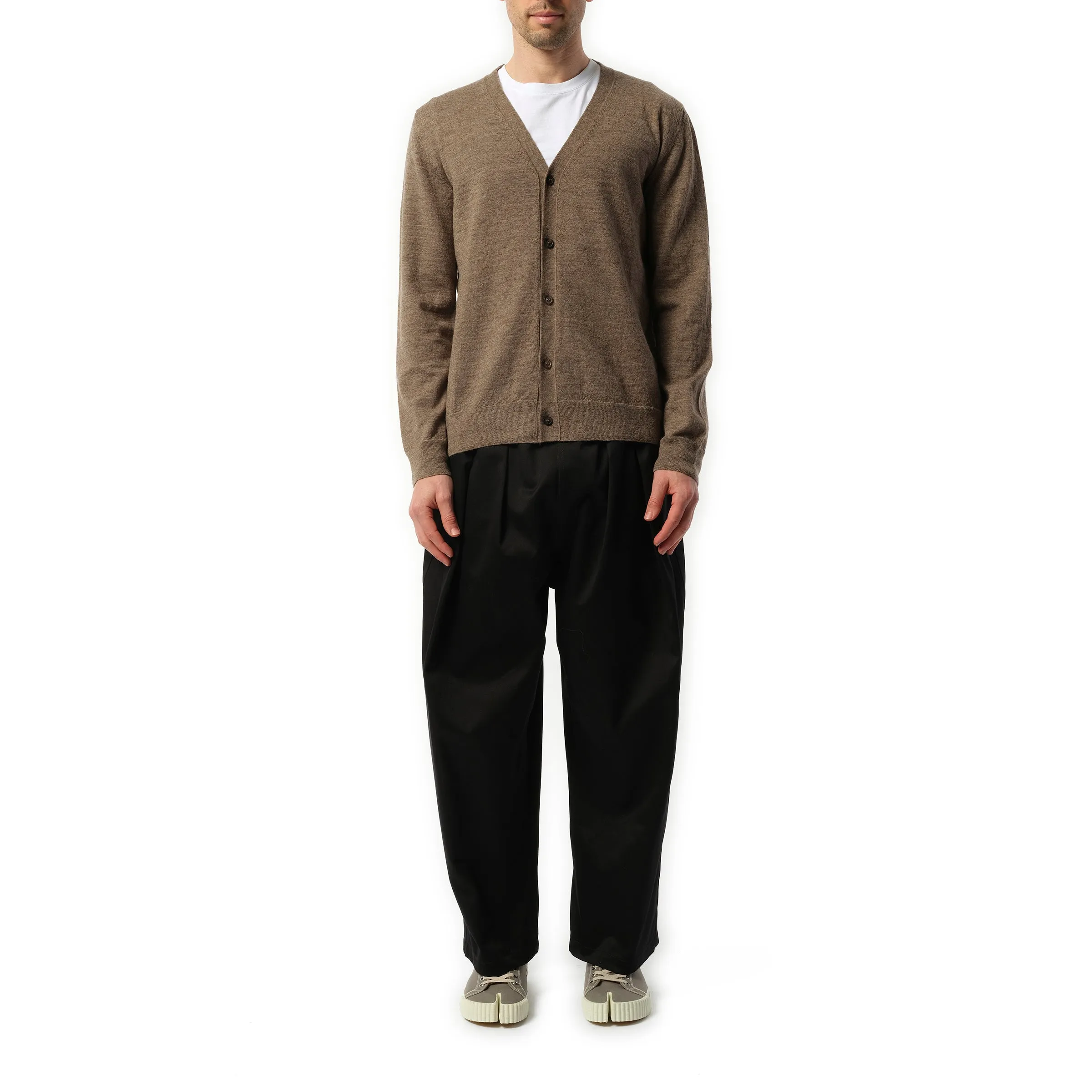 Elbow Patch Knit Cardigan in Walnut sold by MARAIS product image thumbnail 4