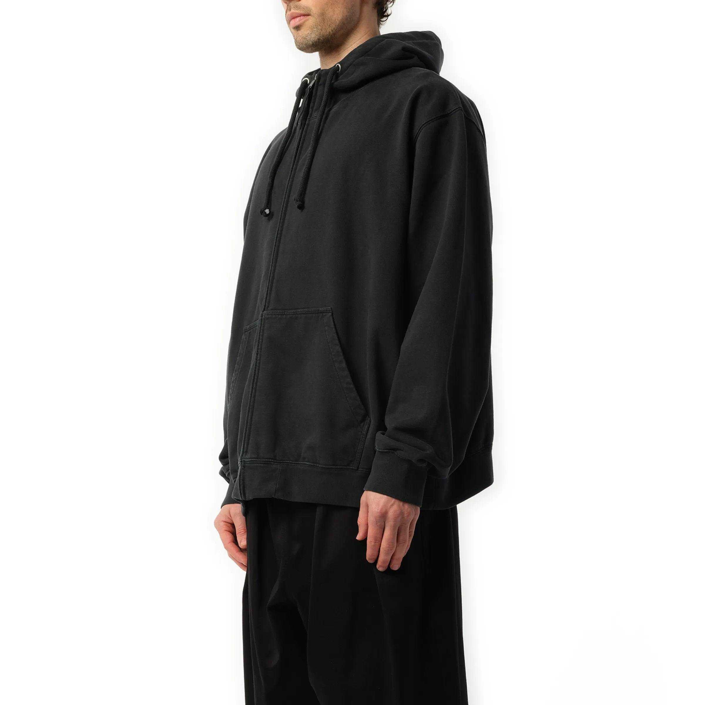 Memory of Logo Zip Up Hoodie in Washed Black sold by MARAIS product image thumbnail 5