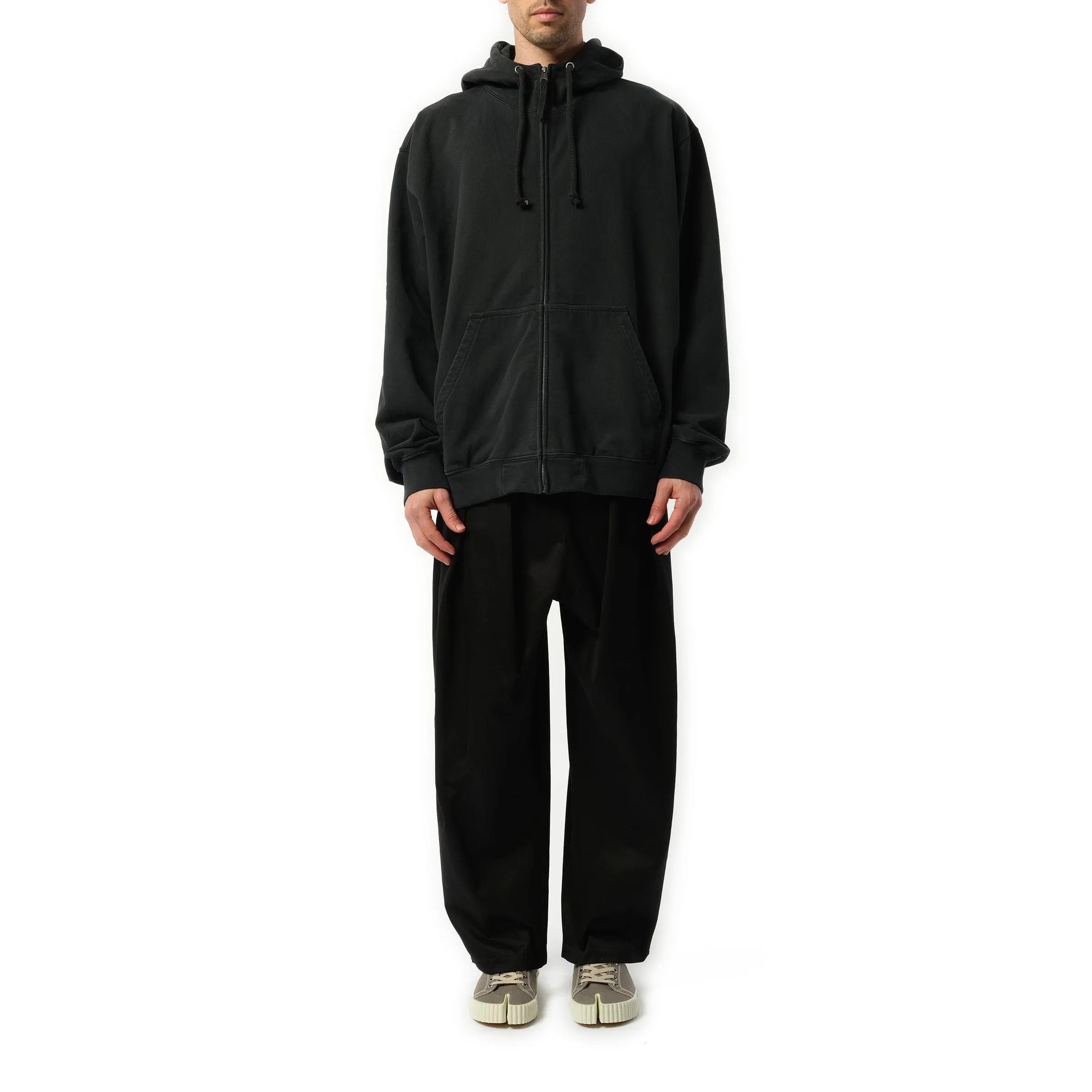Memory of Logo Zip Up Hoodie in Washed Black sold by MARAIS product image thumbnail 4