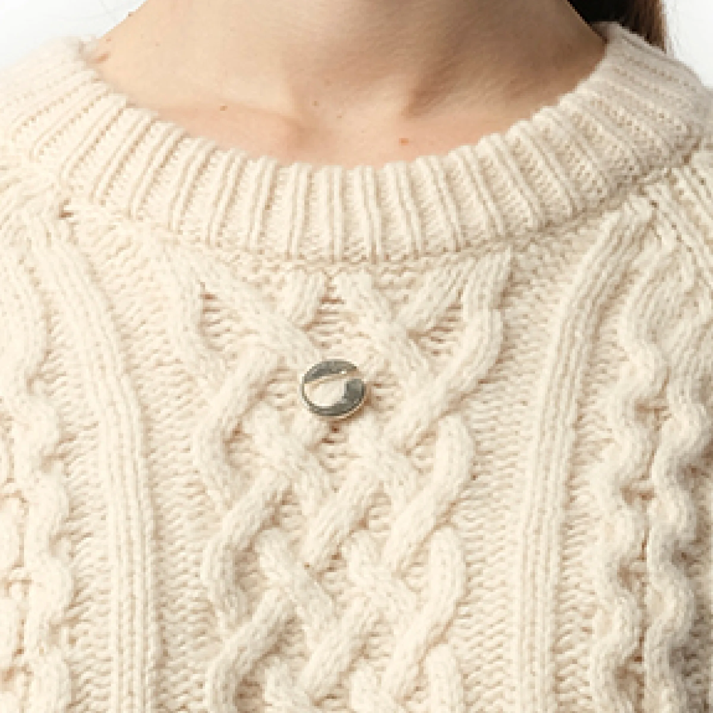Shredded Knit Sweater in Beige sold by MARAIS product image thumbnail 3