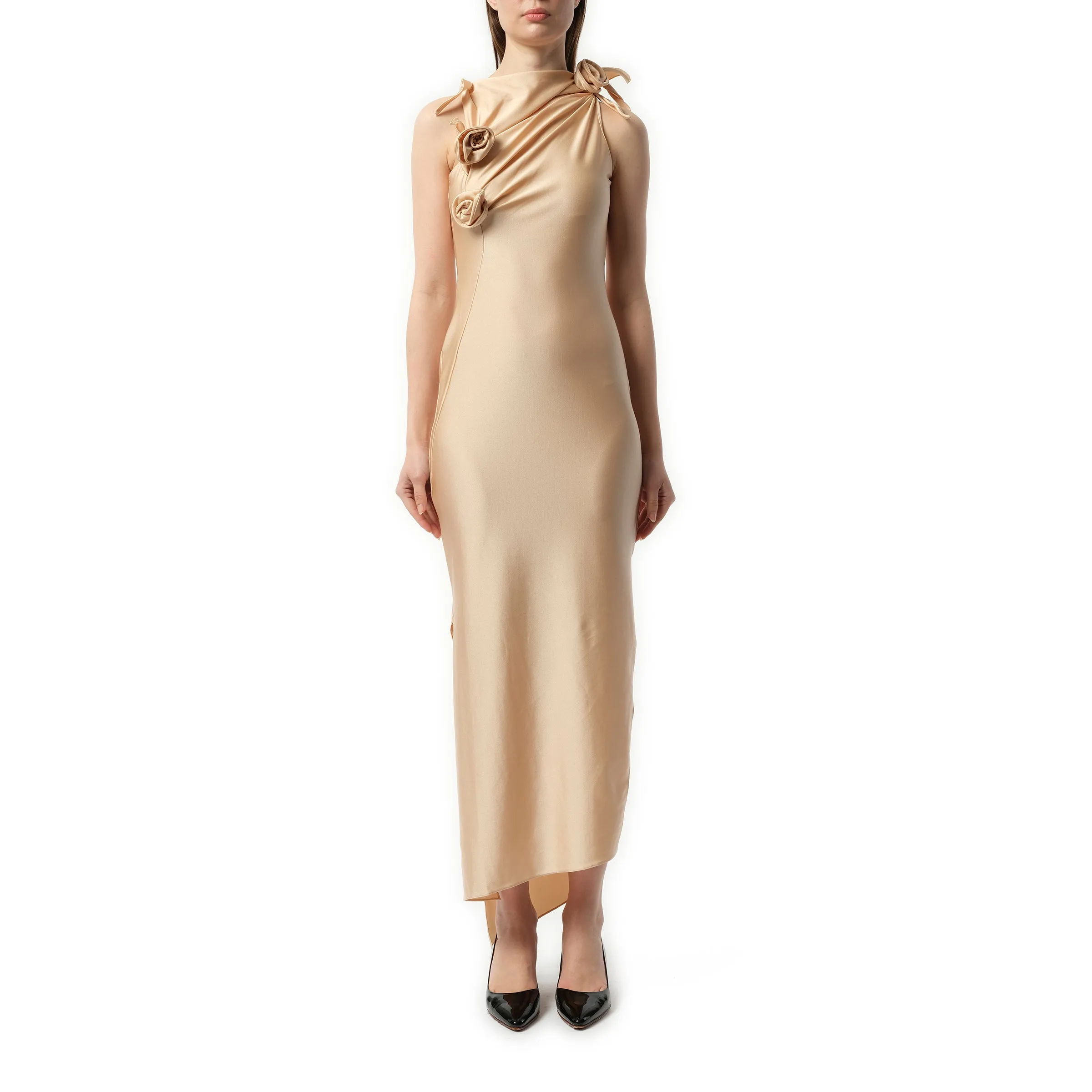 Asymmetric Flower Gown in Beige sold by MARAIS product image thumbnail 4