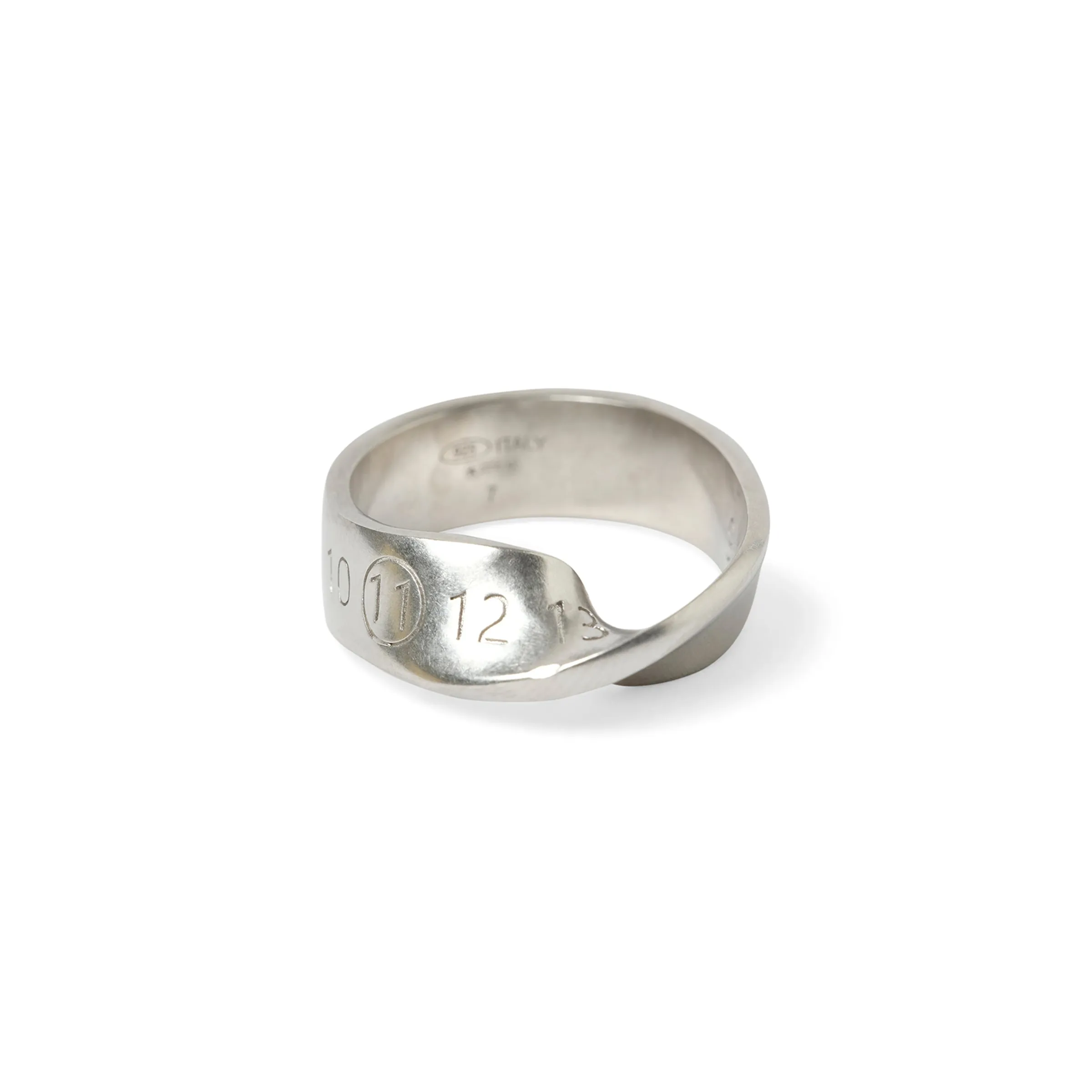 Number Twist Ring in Silver sold by MARAIS